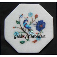 Agra inlay work marble tile oct  5" TP-502